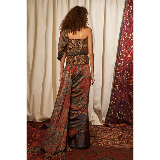 NIKITA MHAISALKAR Multicolour Saree