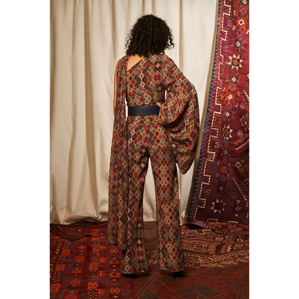 NIKITA MHAISALKAR Multicolour Pant Saree