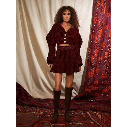 NIKITA MHAISALKAR Maroon Jacket