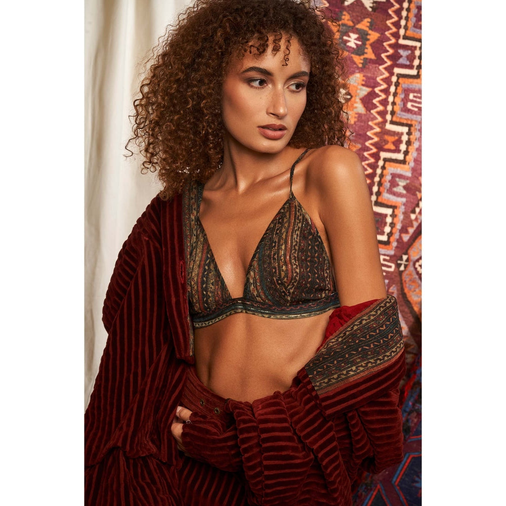 NIKITA MHAISALKAR Maroon Jacket