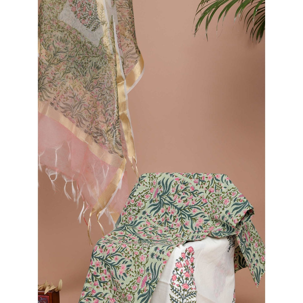 Advit Prints Mehraab Top and Bottom Fabric with Dupatta (Set of 3)