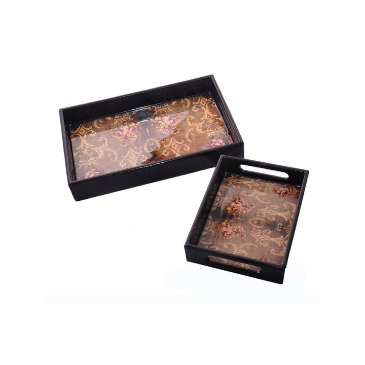 Assemblage English Rose Tray (Pack Of 2)