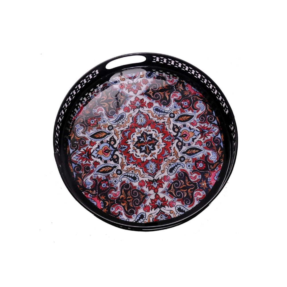 Assemblage Moroccan Round Tray (Pack Of 2)