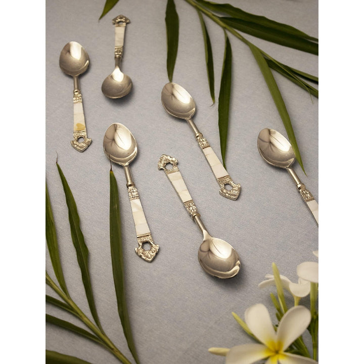 Assemblage Mother Of Pearl Taj Spoon (Pack Of 6)