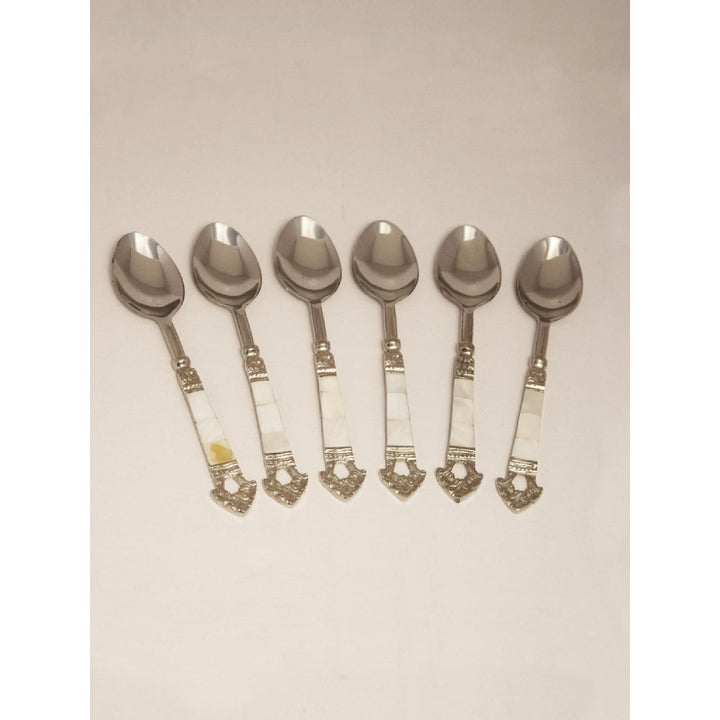 Assemblage Mother Of Pearl Taj Spoon (Pack Of 6)