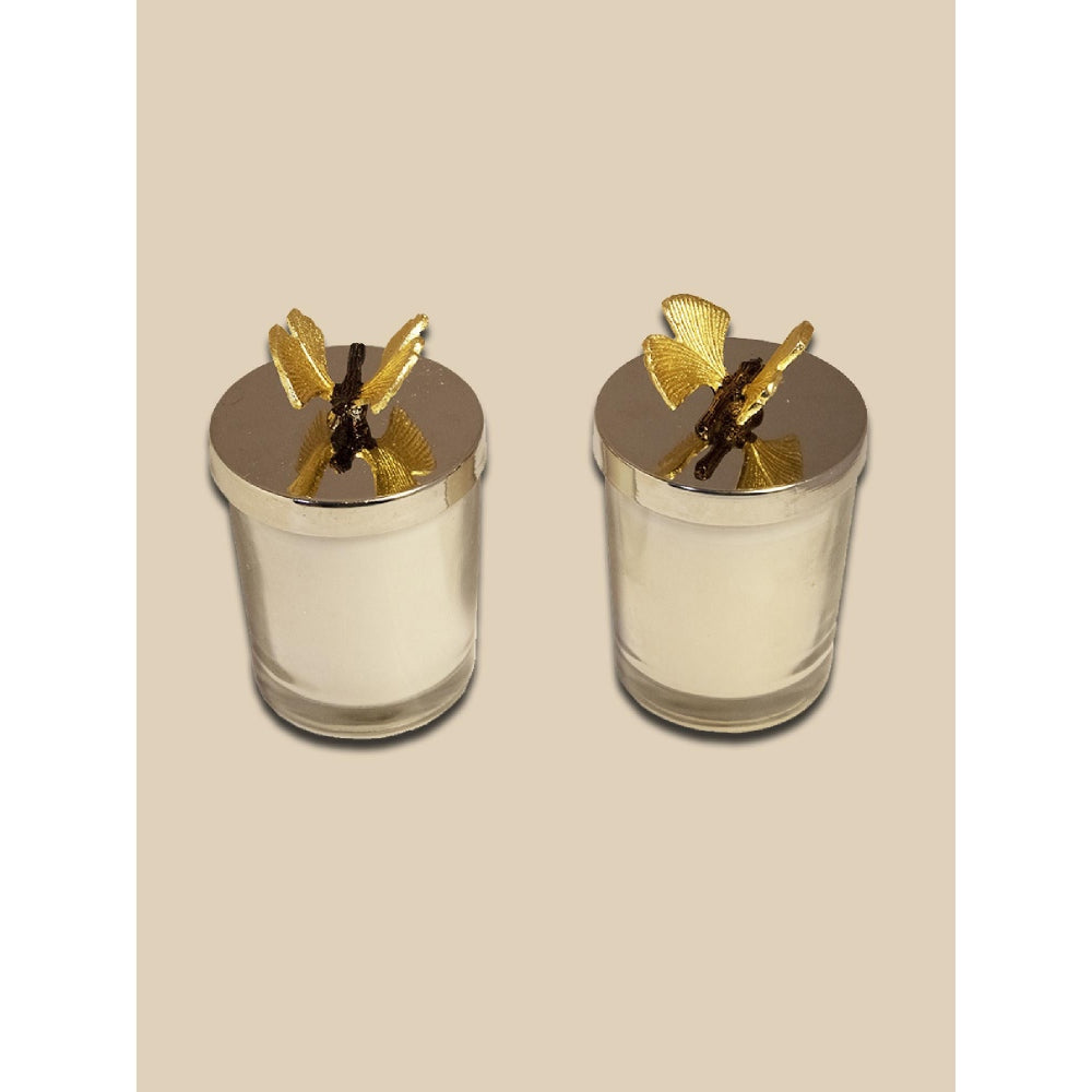 Assemblage Butterfly Scented Candle Jars With Lid (Set of 2)