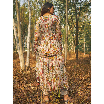 Baise Gaba Grey Gulbaar Dupatta Baise Gaba Grey Printed Dupatta