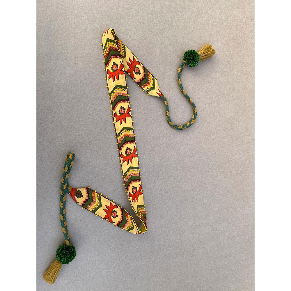 Baise Gaba Yellow Snowdrop Belt Baise Gaba Yellow Embroidered Belt