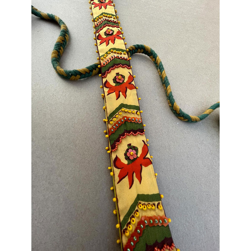 Baise Gaba Yellow Snowdrop Belt Baise Gaba Yellow Embroidered Belt