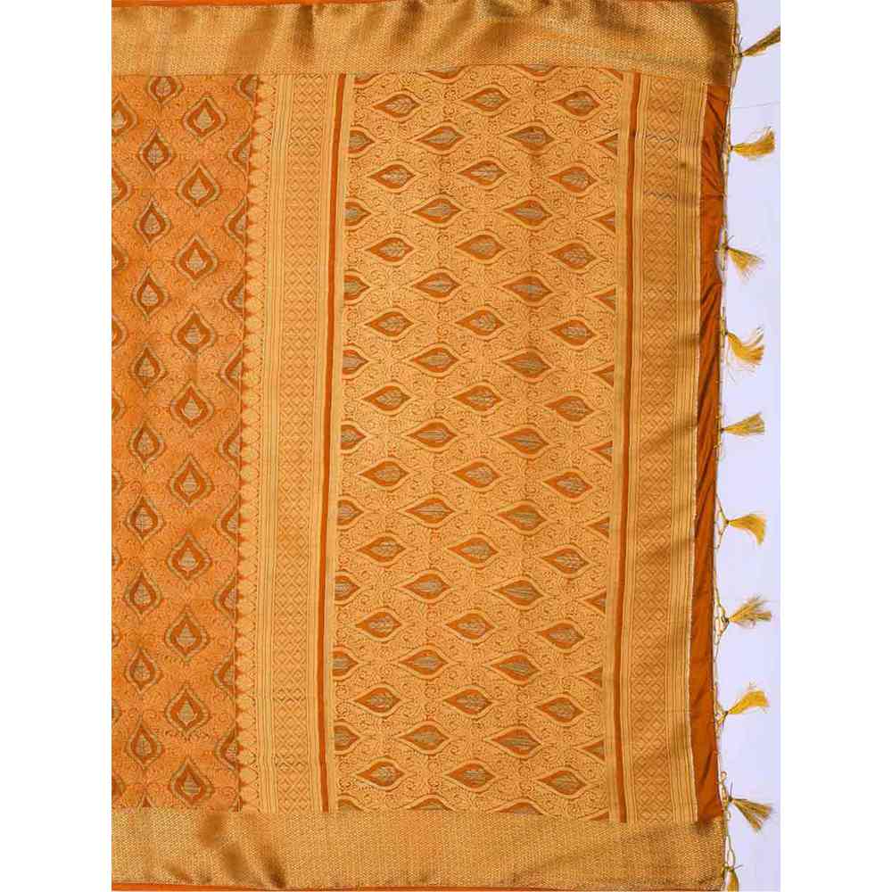 Mimosa Silk Mustard Saree With Blouse Piece