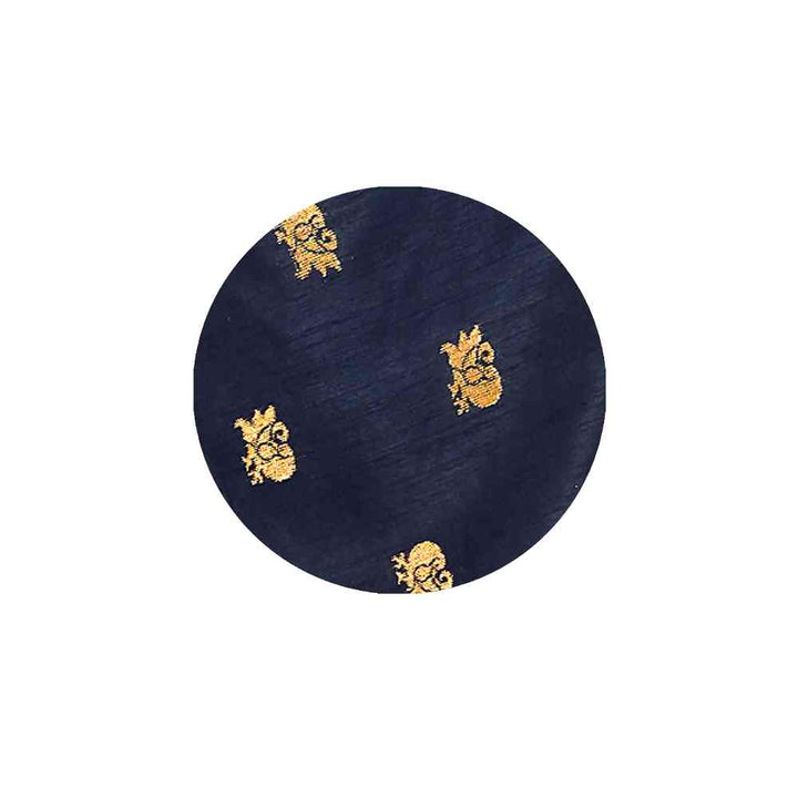 Mimosa Navy Blue Paithani Style Art Silk Saree With Unstitched Blouse