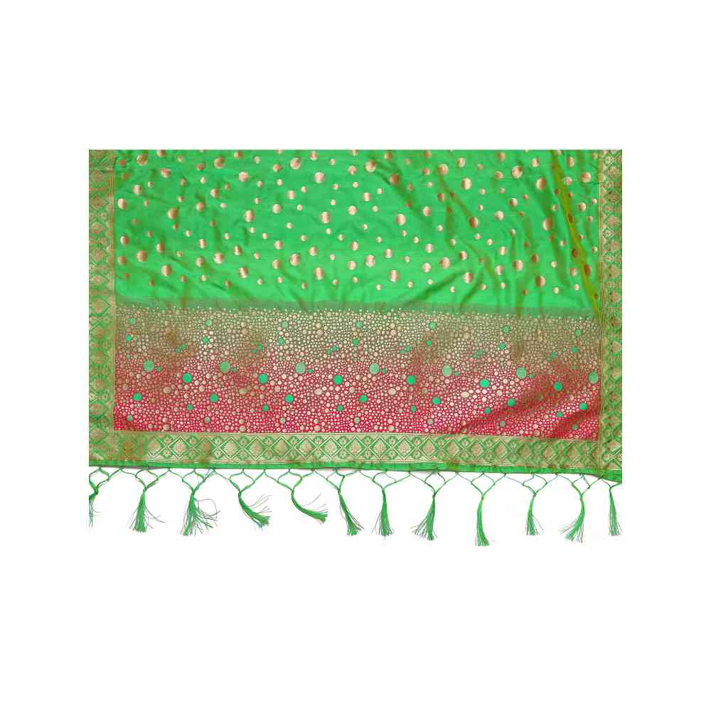 Mimosa Green Banarasi Art Silk Dupatta