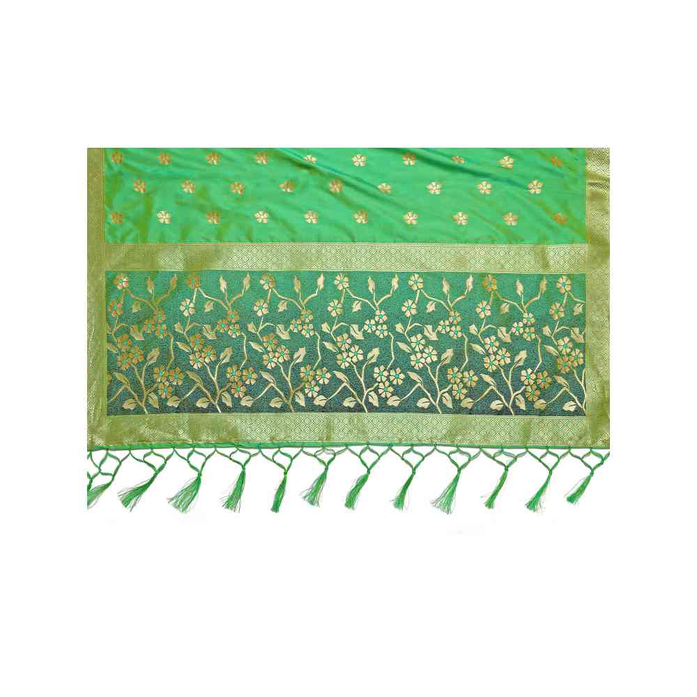 Mimosa Green Banarasi Art Silk Dupatta