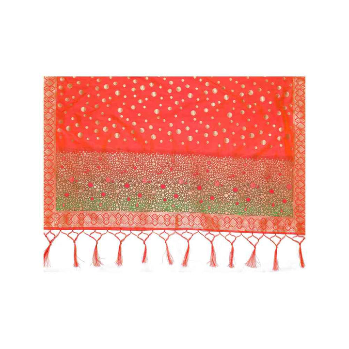 Mimosa Coral Banarasi Art Silk Dupatta