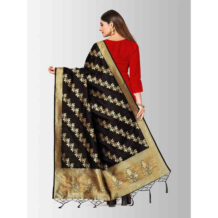 Mimosa Black Banarasi Art Silk Dupatta