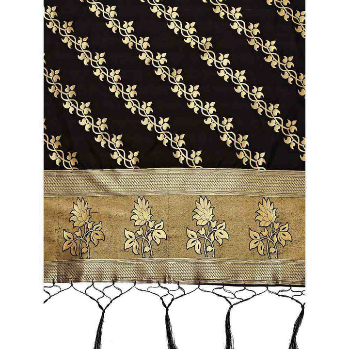 Mimosa Black Banarasi Art Silk Dupatta