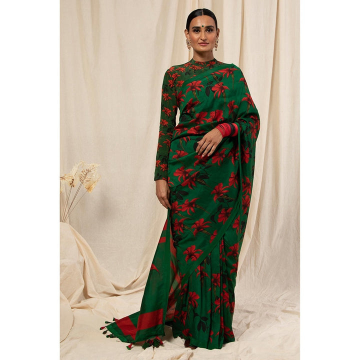 Masaba Spark In The Dark Saree with Unstitched Blouse