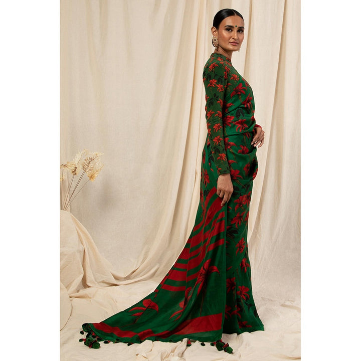 Masaba Spark In The Dark Saree with Unstitched Blouse