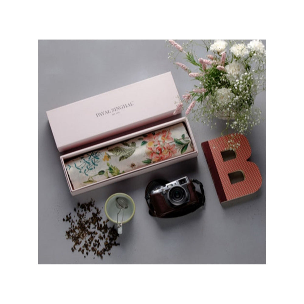 PS Accessories by Payal Singhal Payal Singhal White Printed Scarf