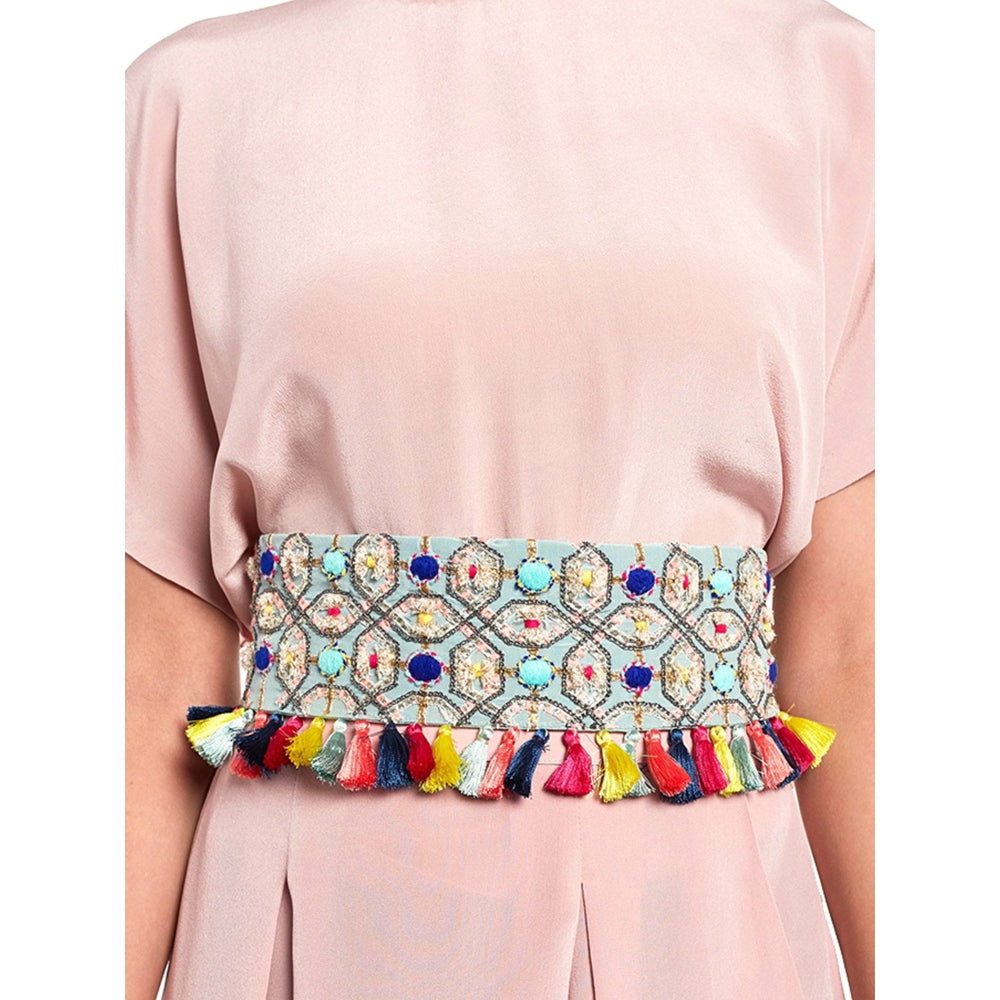Payal Singhal Blue Embroidered Belt