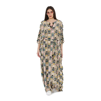 PS Pret by Payal Singhal Green Colour Printed Oversized Kaftan
