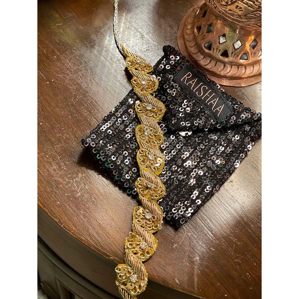 RAISHAA Gold Kundan Stone Rajanigandha Rakhi