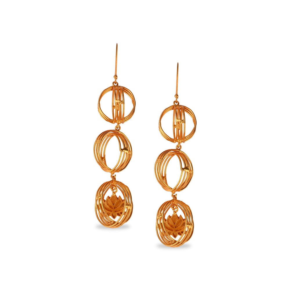 ROMA NARSINGHANI Gold Lotus Earrings