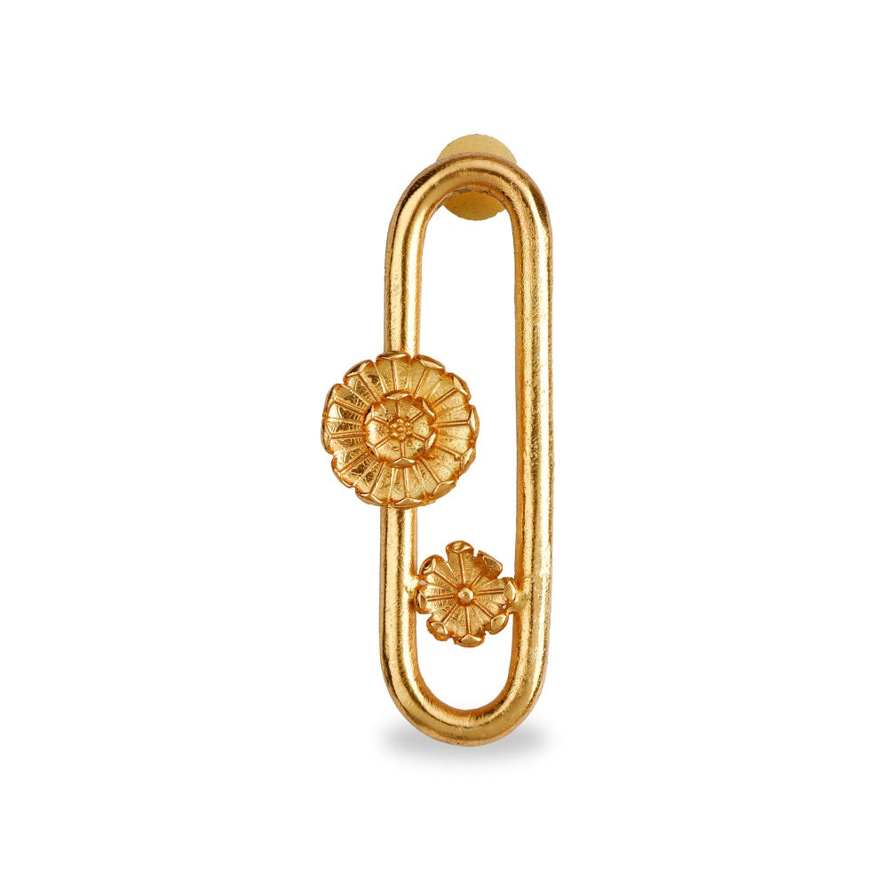 ROMA NARSINGHANI Gold Floral Link Earrings