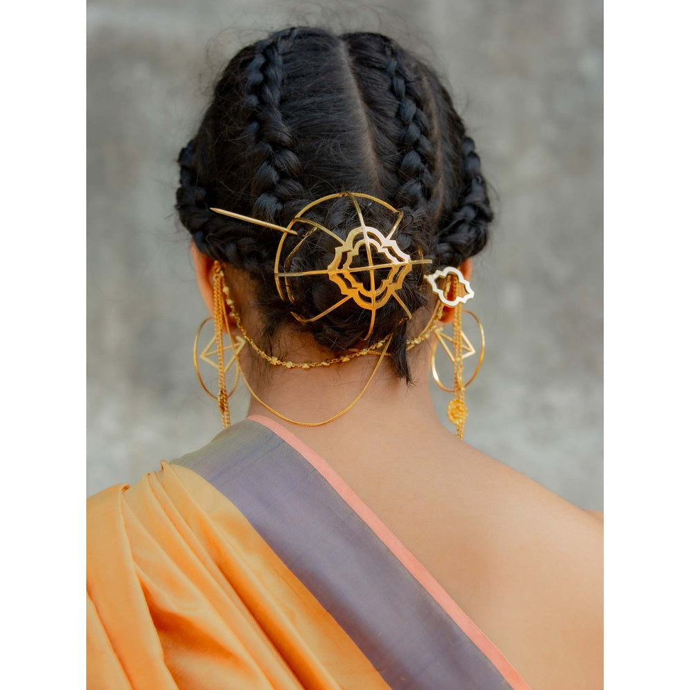 ROMA NARSINGHANI Gold Ahilya Hair Bun