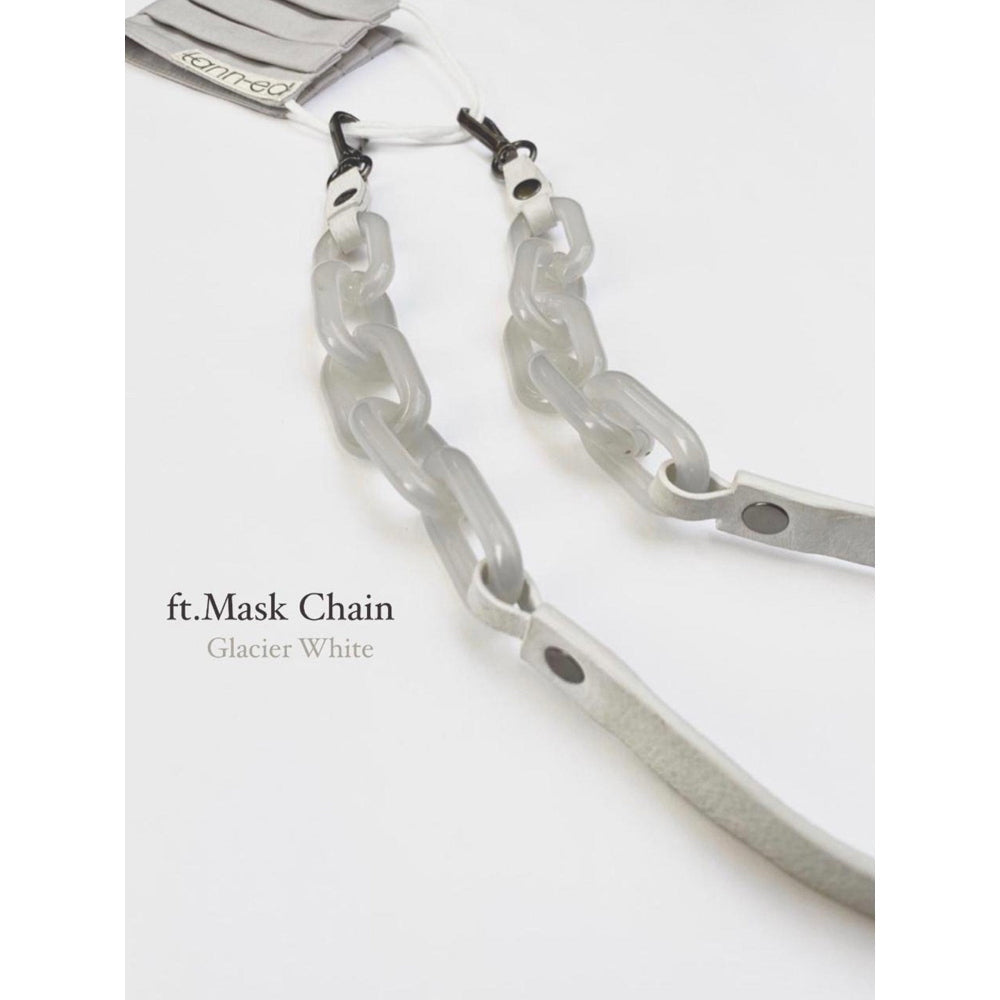 Tann-ed White 3 Ply Mask with chain (Set of 2)