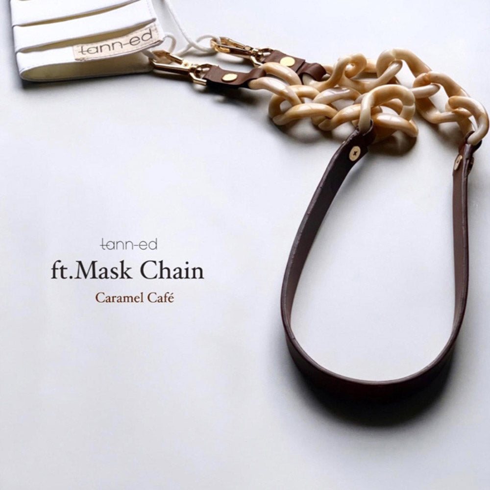 Tann-ed Brown 3 Ply Mask with chain (Set of 2)