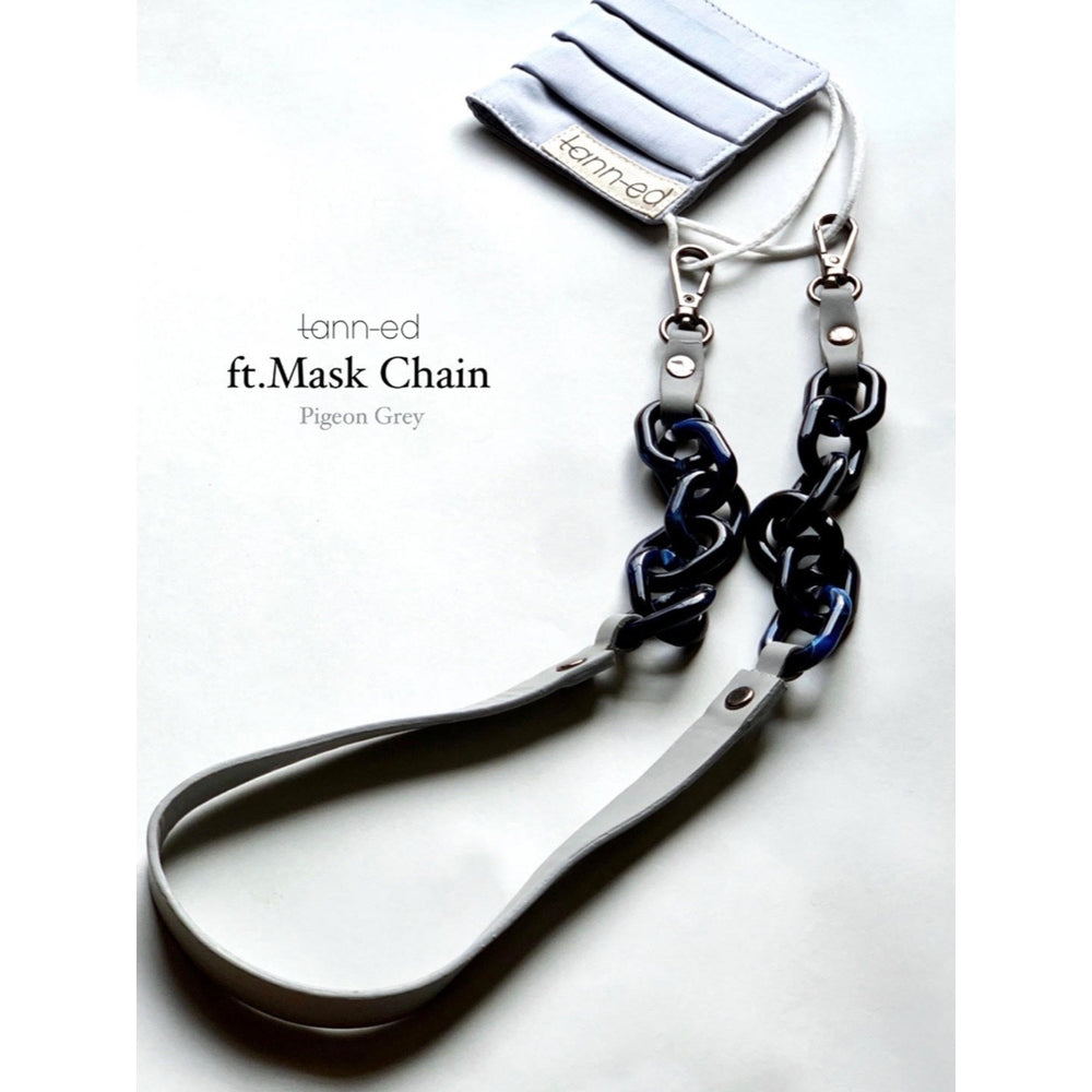 Tann-ed Blue 3 Ply Mask with chain (Set of 2)