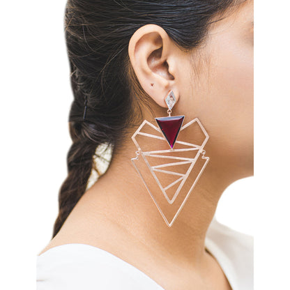 VARNIKA ARORA Quseer Maroon Earrings