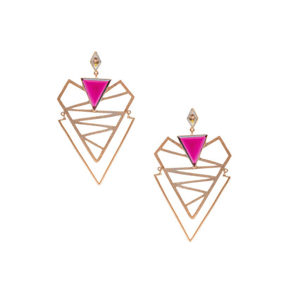 VARNIKA ARORA Quseer Maroon Earrings