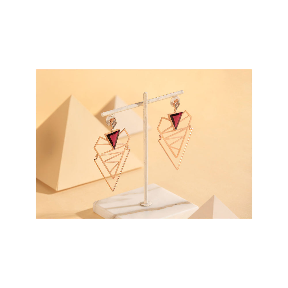 VARNIKA ARORA Quseer Maroon Earrings