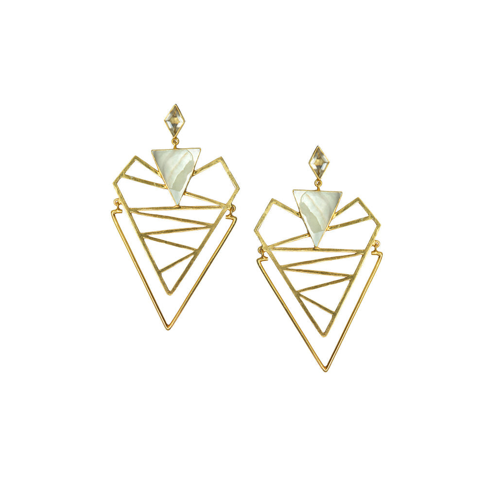 VARNIKA ARORA Quseer White Earrings