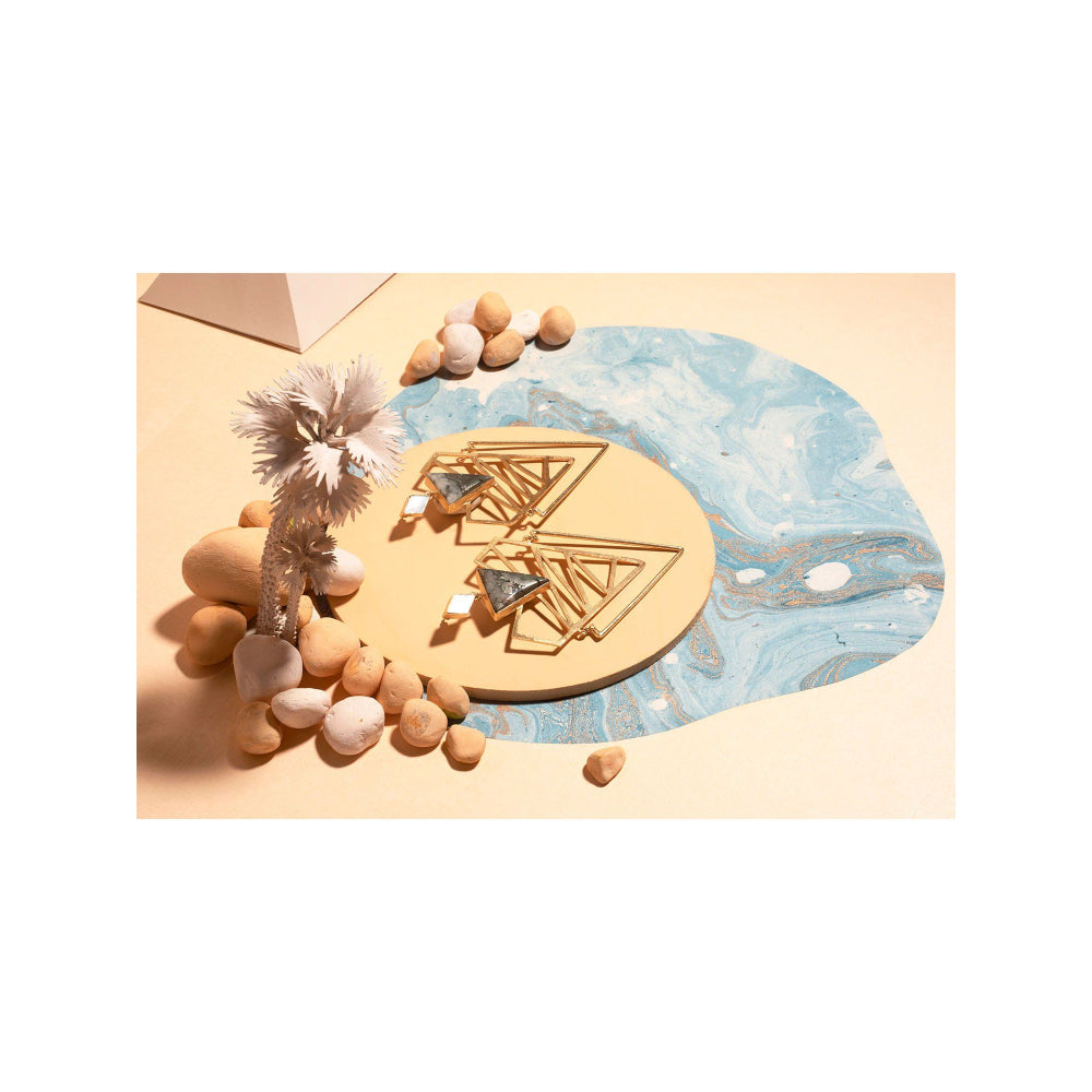 VARNIKA ARORA Quseer Grey Earrings