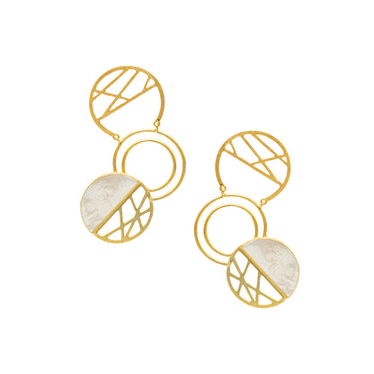 VARNIKA ARORA Suez White Earrings