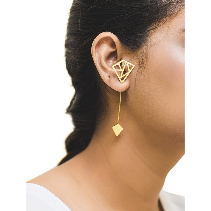 VARNIKA ARORA Simbel Golden Earrings