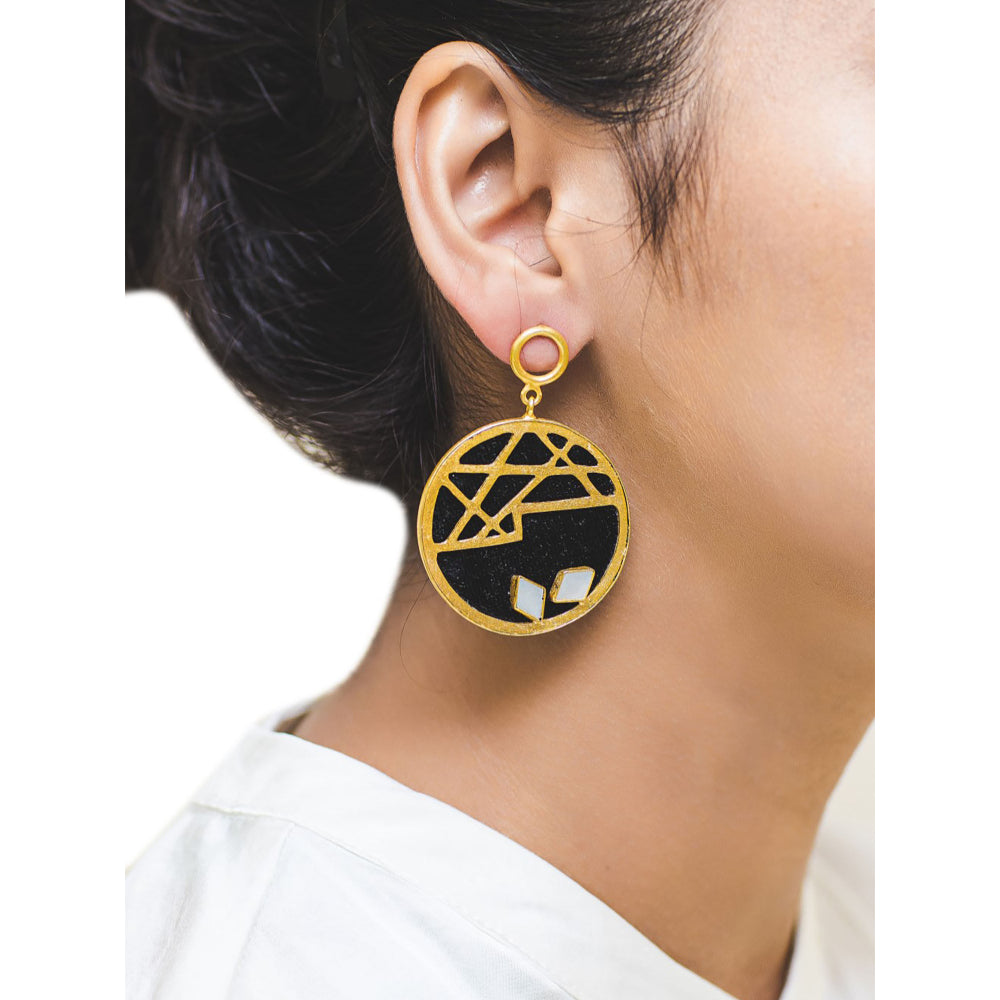 VARNIKA ARORA Thebes Navy Blue Earrings
