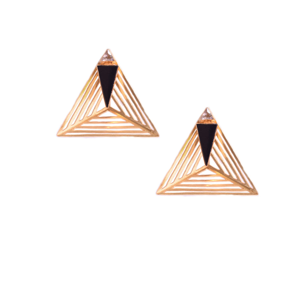 VARNIKA ARORA Sphinx Black Earrings