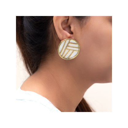 VARNIKA ARORA Luxor White Earrings