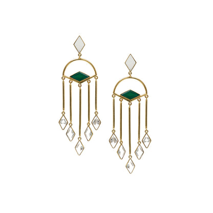 VARNIKA ARORA Alexandria Green Earrings