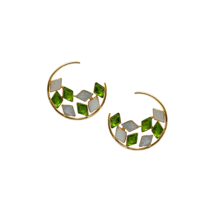 VARNIKA ARORA Aswan Green Earrings