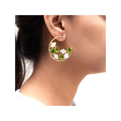VARNIKA ARORA Aswan Green Earrings