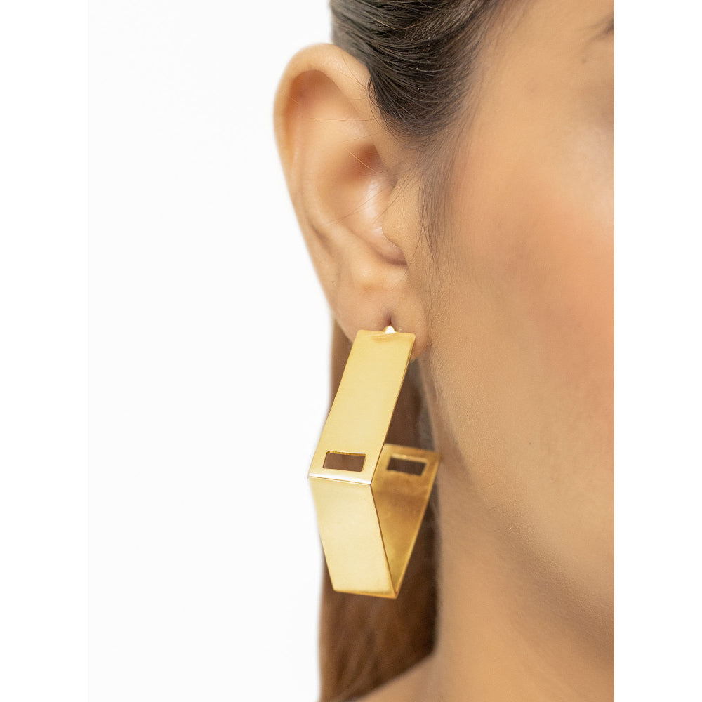 VARNIKA ARORA Aureate Golden Earrings