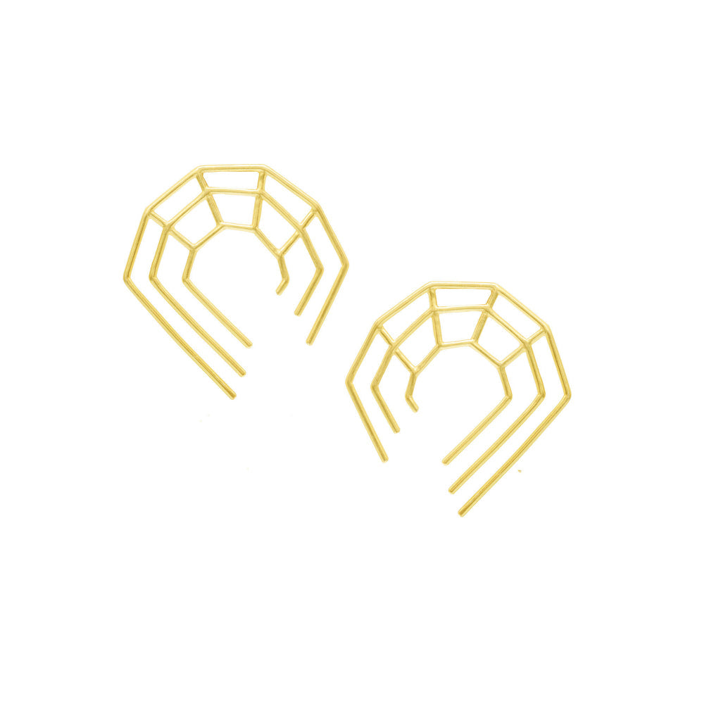 VARNIKA ARORA Cinch Golden Earrings