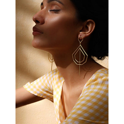 VARNIKA ARORA Rangy Golden Earrings
