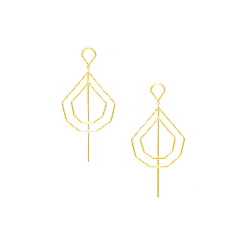 VARNIKA ARORA Rangy Golden Earrings