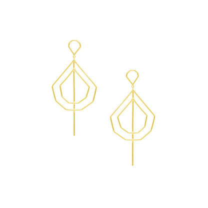 VARNIKA ARORA Rangy Golden Earrings